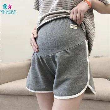 

Adjustable Pregnant Women's Shorts 100% Cotton Loose Casual Sports Pregnant Abdominal Shorts Summer Breathable Maternity Clothes