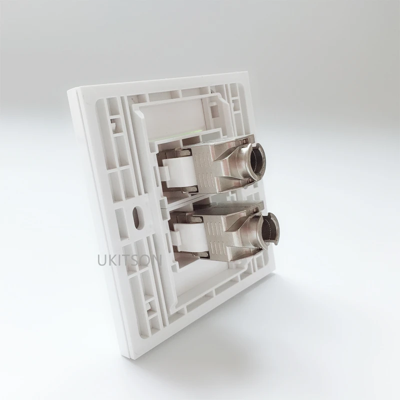 2 Socket CAT6A RJ45 Wall Panel pic 4