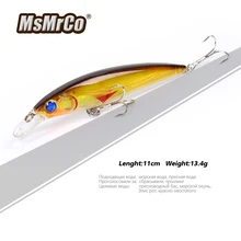 MSMRCO Superior 11 CM 13.4G Señuelo Ojos 3D Minnow Wobblers Cebo Bionic Caza Realista Artificial Duro Cebo de Mosca Aparejos de pesca