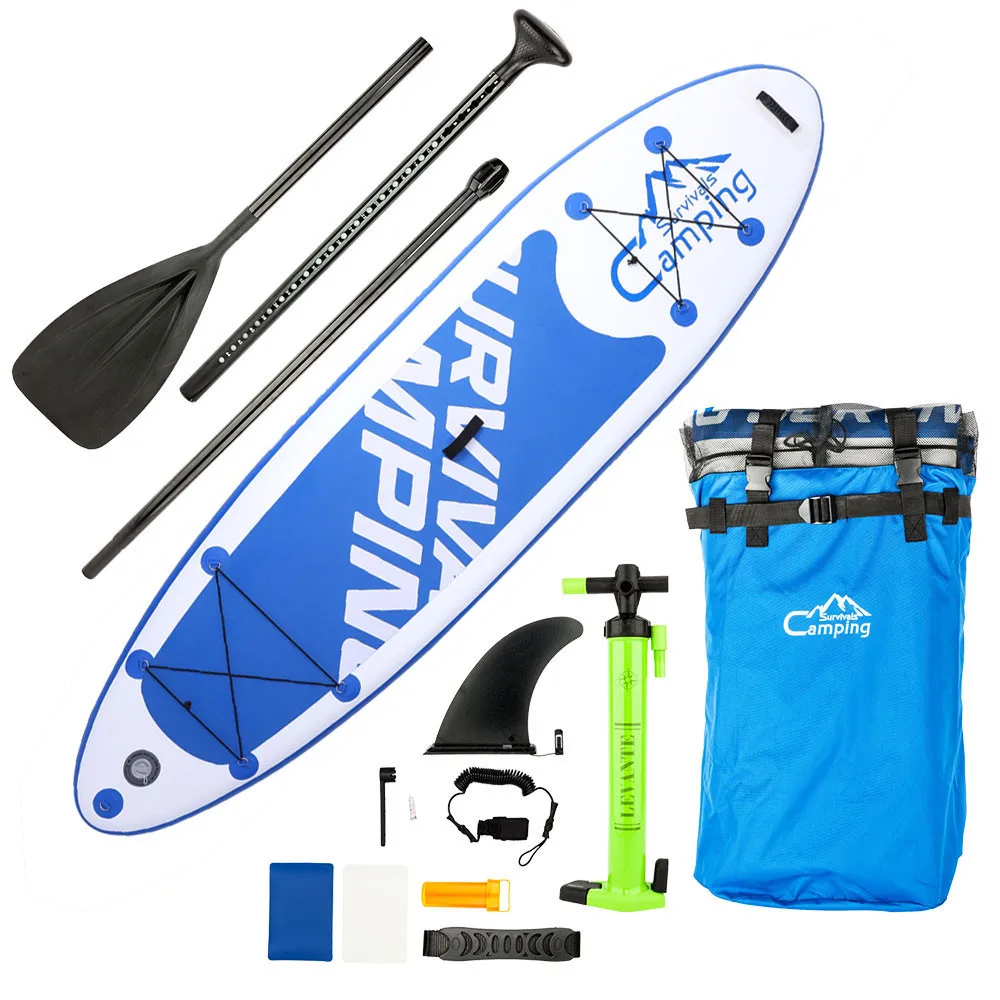 

330x81x15cm Adult Inflatable SUP Stand Up Paddle Board Surfing Board Water Sport Sup Board with Backpack Pump Foot Safety Rope