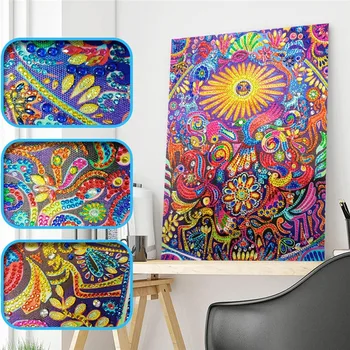 

DIY Full Diamond Painting Cross Stitch Cartoon Painting Special Diamond Shaped Rhinestone Embroidery Design Drill #4A16