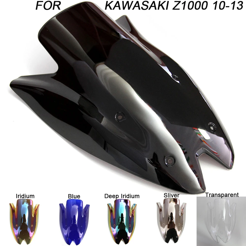 ABS ветровое стекло для Kawasaki Z1000 2010 2011 2012 2013 Double Bubble мотоцикл лобовое стекло Иридиум ветровые дефлекторы