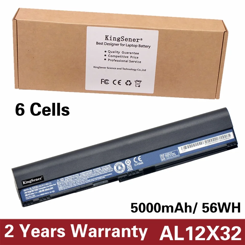 

KingSener Japanese Cell New AL12X32 Battery for Acer Aspire One 725 756 V5-171 B113 B113M AL12B32 AL12A31 AL12B31 11.1V 5000mAh