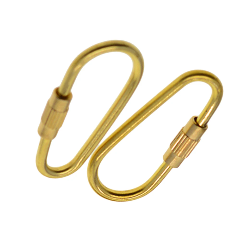 2/6pcs Durable Brass Screw Lock Key Ring Key Chain Ring Oval Shape Simple Style Keychain for Jewelry Making Bag Craft