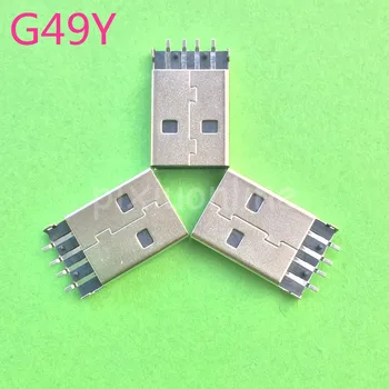 

10pcs G49Y 2.0 4Pin A Type Male Plug SMT Connector Black for Data Transmission Charging Free Shipping Russia