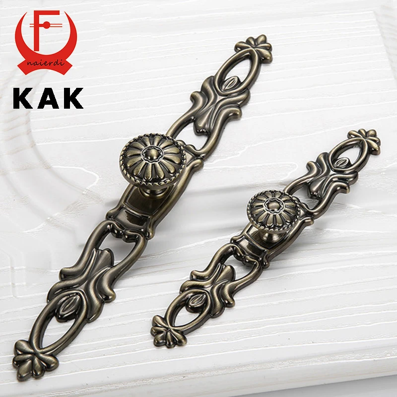 4 шт. бронзовые ручки для шкафа KAK кухонные дверной шкаф из сплава цинка