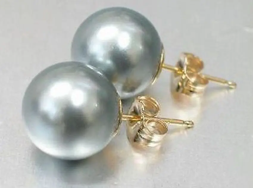 

hot sell new - Hot sale new Style >>>>10mm Gray Shell Pearl Bead Earrings