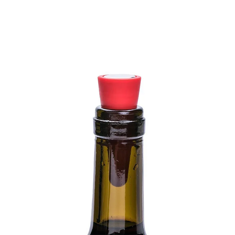 6pcs Silicone Wine Stopper Reusable Wine Bottle Sealer Beverage Bottle Stopper Cork Bottle Plug with Grip Top Tools #3d12 (2)