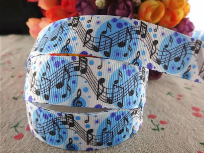 

16073067, new arrival 7/8'' 22mm 50 yards note printed grosgrain ribbons cartoon ribbon handmade hair bows