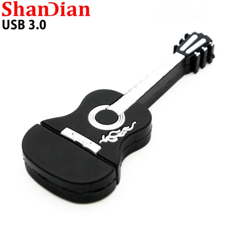 SHANDIAN новые акции 3 0 мультяшный фонарик гитара флэш память модель usb 2. 8 ГБ 16 32 64 Гб