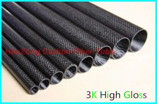 Tubo da Fibra do Carbono Braço do Quadcopter do Tubo da Asa Pces 21mm id 500mm 100% 3k - Tubulação Eixo Hexrcopter 25*21 1-10 25mm od x 28 do carbono tubulação eixo, braço do quadcopter