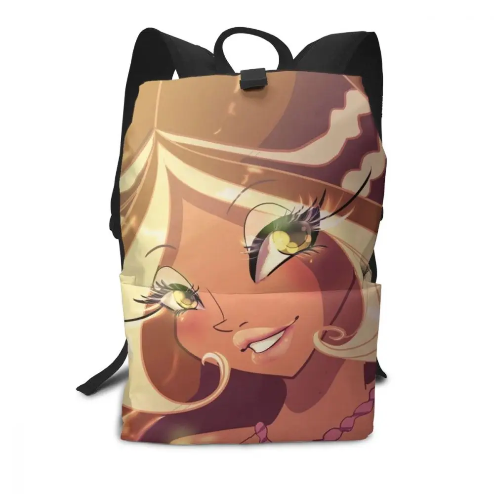 

Winx Backpack Flora Enchantix Winx Club Backpacks Multi Pocket Print Bag University High quality Teen Trend Man - Woman Bags