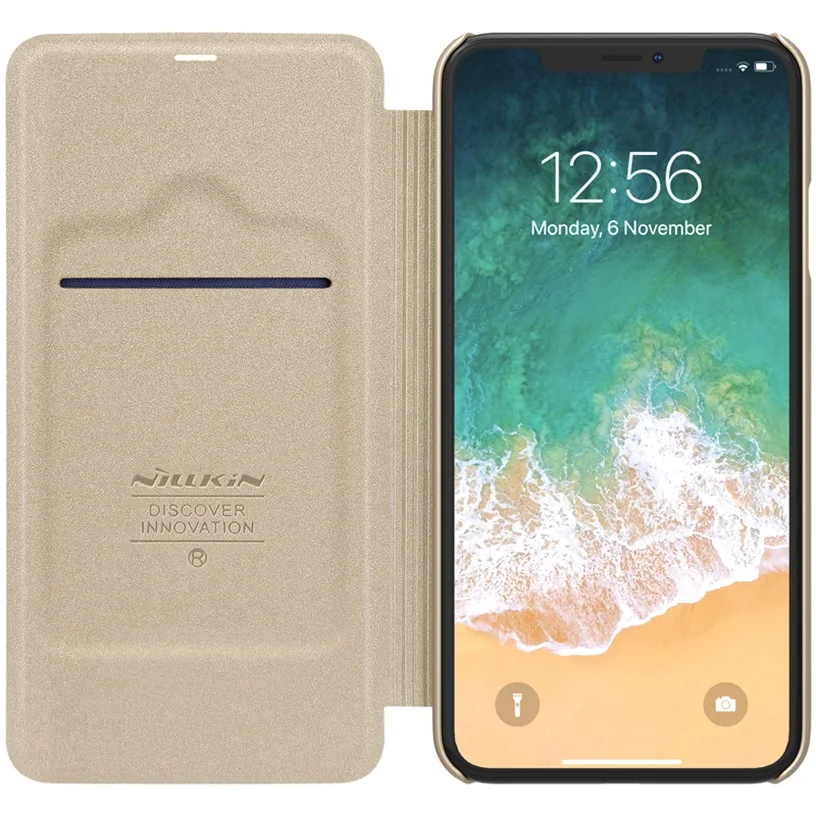 

For Apple iPhone XS Max / XR Case For iPhone XS / X Cover NILLKIN Sparkle Super Thin Frosted Leather Flip Case Cover