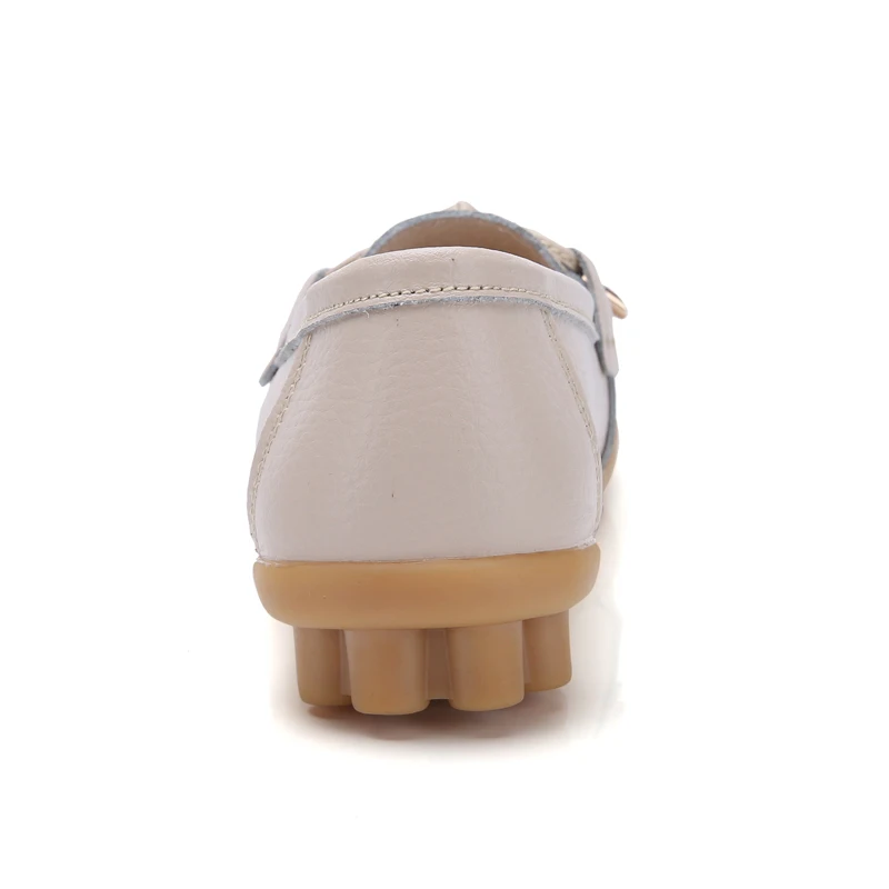 OZERSK جلد طبيعي الشقق عارضة الانزلاق على المتسكعون امرأة أحذية مريحة لينة أسفل حذاء مسطح خمر نمط امرأة الأحذية