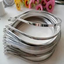 Atacado 3mm 5mm 7mm diy metal hairbands hairbands cabelo acessório diy aros para jóias meninas headwear 20 pçs/lote