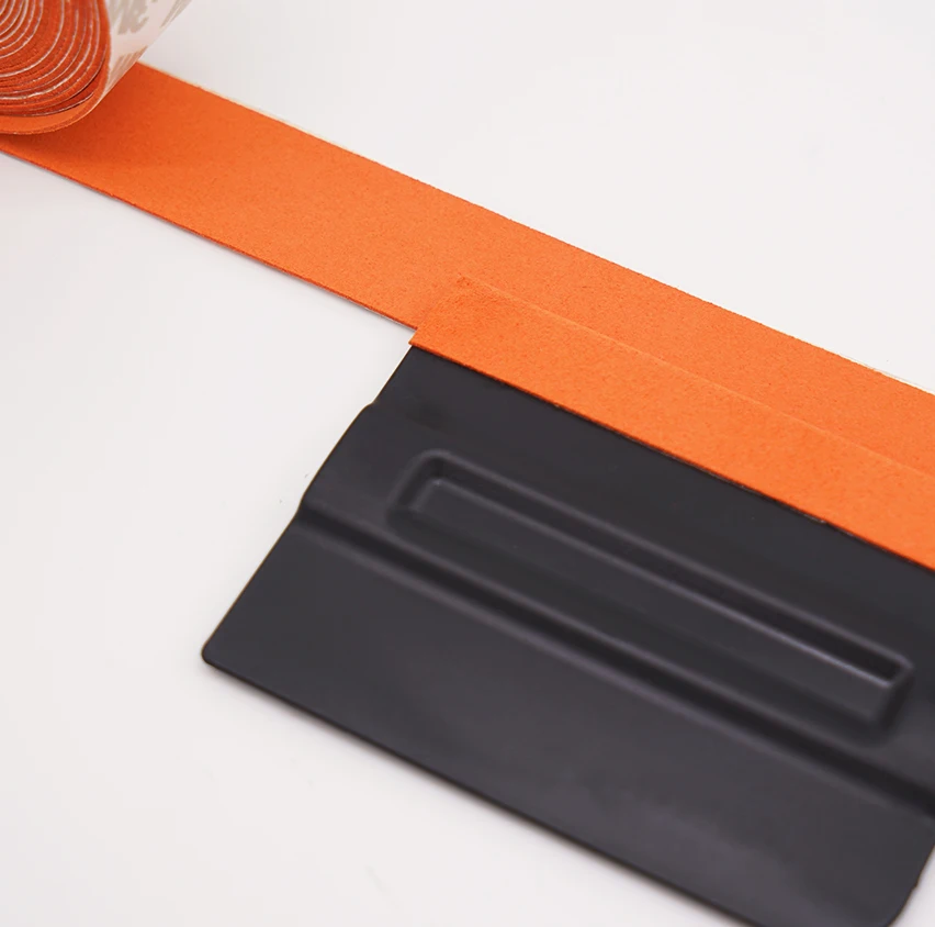 2,5 см* 15 м рулон оранжевой войлочной ленты для ракеля с самоклеющейся 3 м клей Замена замши войлочный край для ракеля инструмент для обертывания автомобиля