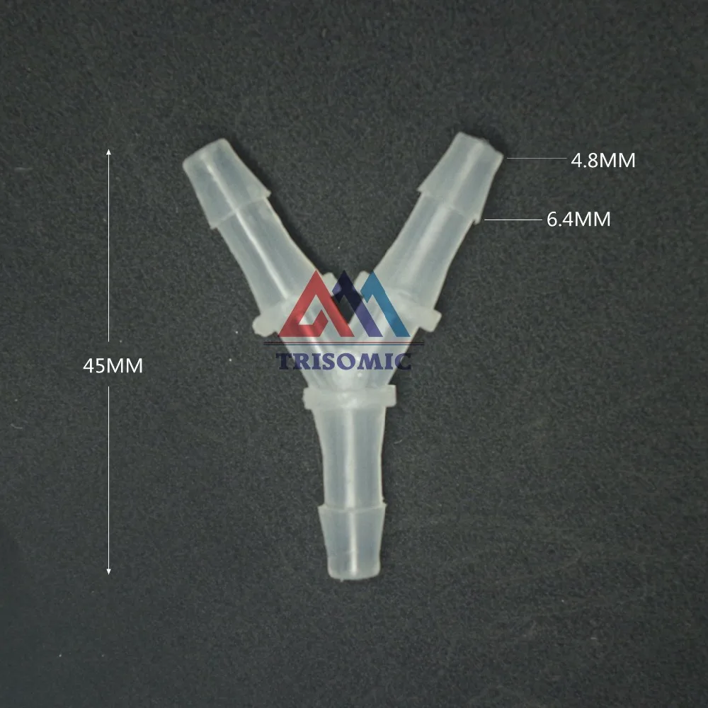 4,8 мм Y tpye соединитель равный трубчатый Столярный материал PP пластиковый фитинг для аквариума авиакомпания аквариум