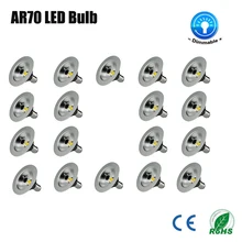 18 шт./лот 7 Вт AR70 Faretto a Светодиодный 50 Вт галогенная лампа, B15 220 V 240 V теплый белый 2700 K угол луча 400lm светодиодный фокус