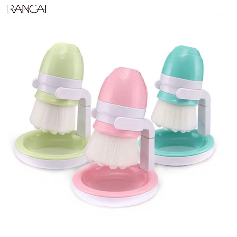 

RANCAI 1Pcs Stand Face Cleaning Brush Plastic Facial Deep Clean Pore Cleaner Skin Care Blackhead Removal Massage Washing Brush