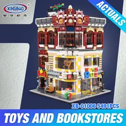 Xingbao 01006 блок 5491 шт. подлинной творческой Moc Сити серии Игрушки и книжный магазин Набор строительных Блоки кирпичи игрушки модель подарок