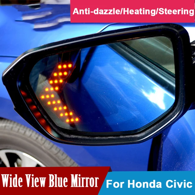 Blue Side Door Rearview Mirror for Honda Civic 10th 2016 2017,multi