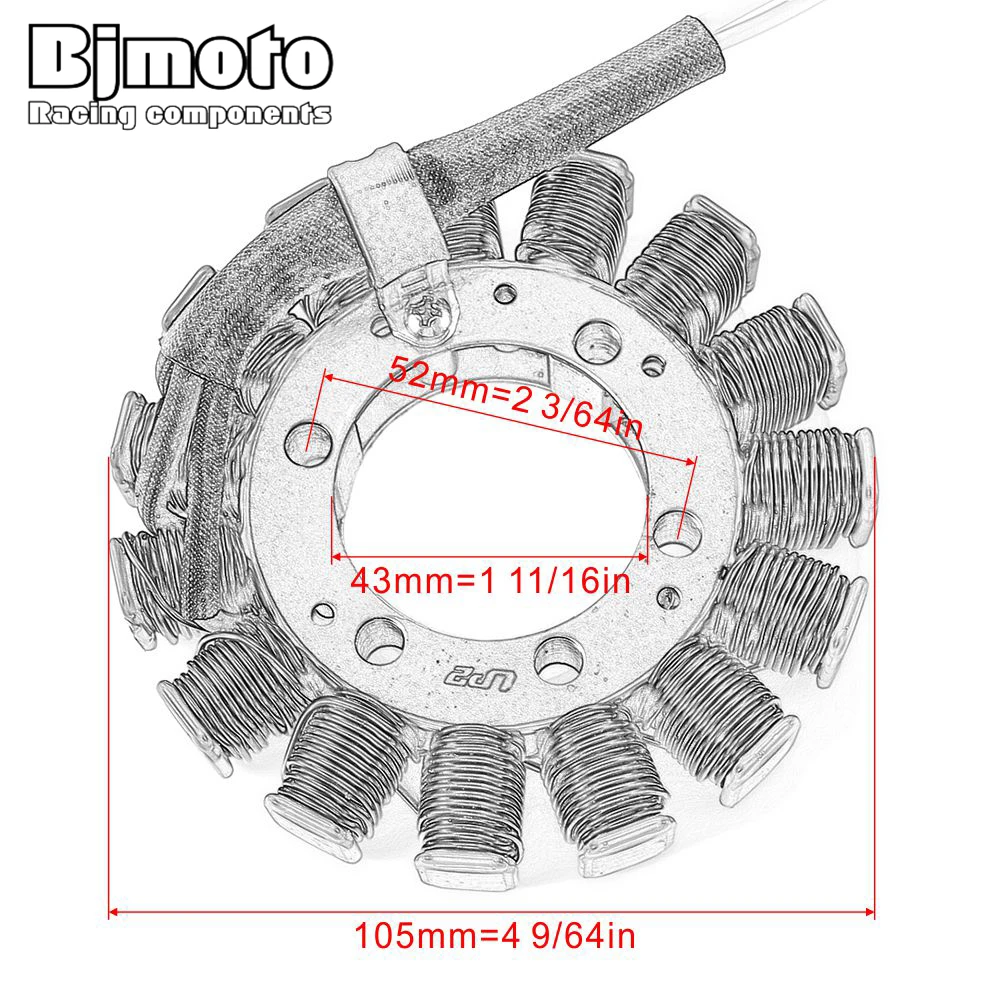 BJMOTO 21003-0107 мотоциклетная катушка двигателя МАГНЕТО СТАТОР зажигания для Kawasaki ZX636 Ninja ZX6R ABS 13-17 ZX1000 NinjaZX10R 11-17