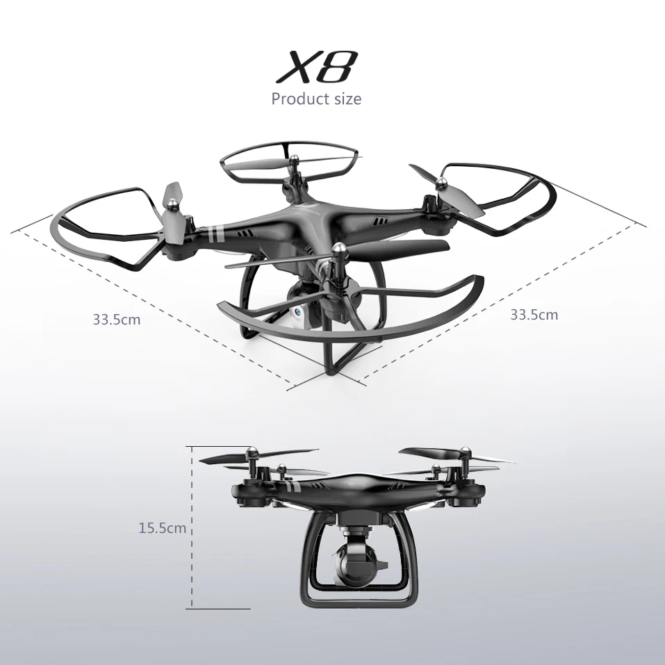 XGODY RC Drone con cámara 0.3MP HD cámara profesional FPV RC Quadcopter Mini 2,4 Ghz WIFI avión para el regalo de los niños