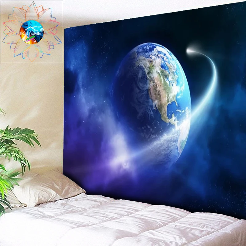 

Blue Galaxy Decor Starry Night 3D Psychedelic Tapestry Wall Cloth Tapestries Wall Hanging Hippie Fine Boho Blanket Wall Carpet