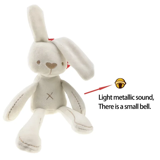 Cute Baby Crib Stroller Toy Rabbit Bunny Bear Soft Plush infant Doll Mobile Bed Pram kid Animal Hanging Ring Ring Color Random 2