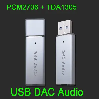 

PCM2706 +TDA1305 USB DAC external Sound Card HIFI fever Decoder Audio Converter Headphone Amp OTG POWER amplifier