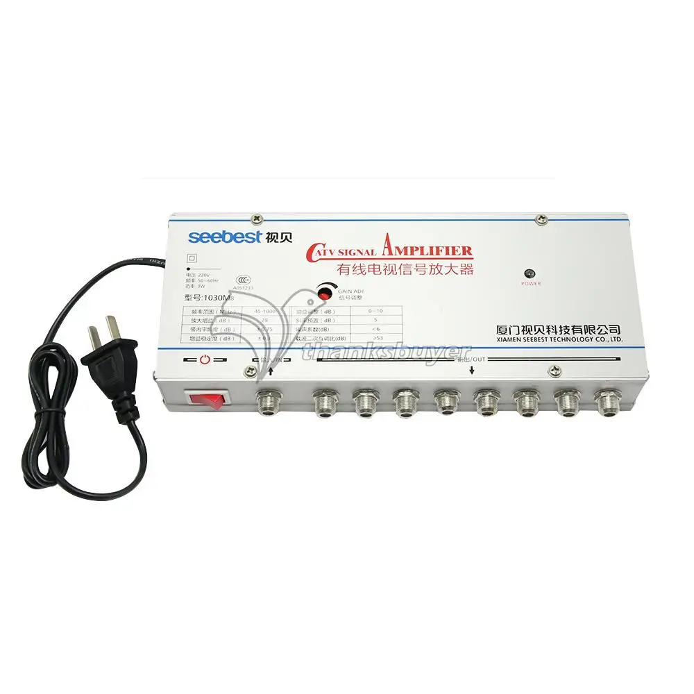 SB 1030M8 8 Way CATV Signal Amplifer Sat Cable TV Signal