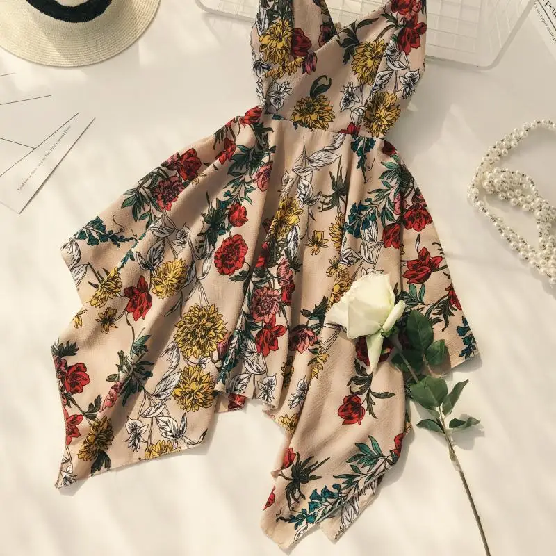 vestido de verão feminino cinta chiffon praia