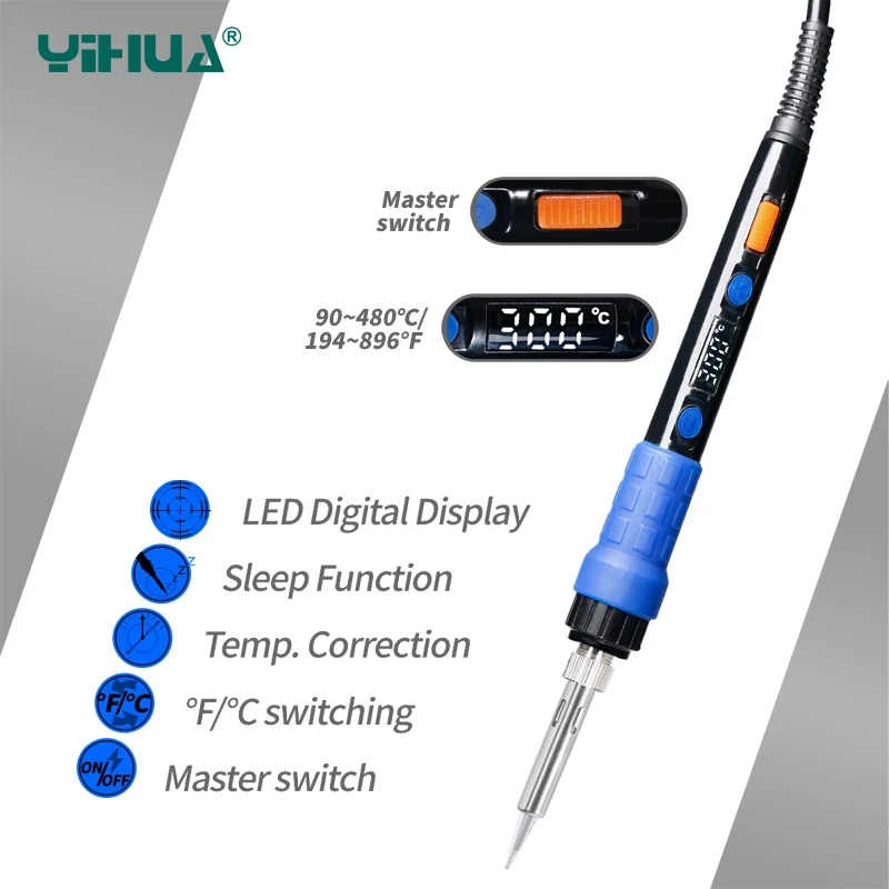 

Temperature Adjustable Soldering Iron YIHUA 928D Electric Soldering Iron 110V Or 220V Welding Soldering Supplier