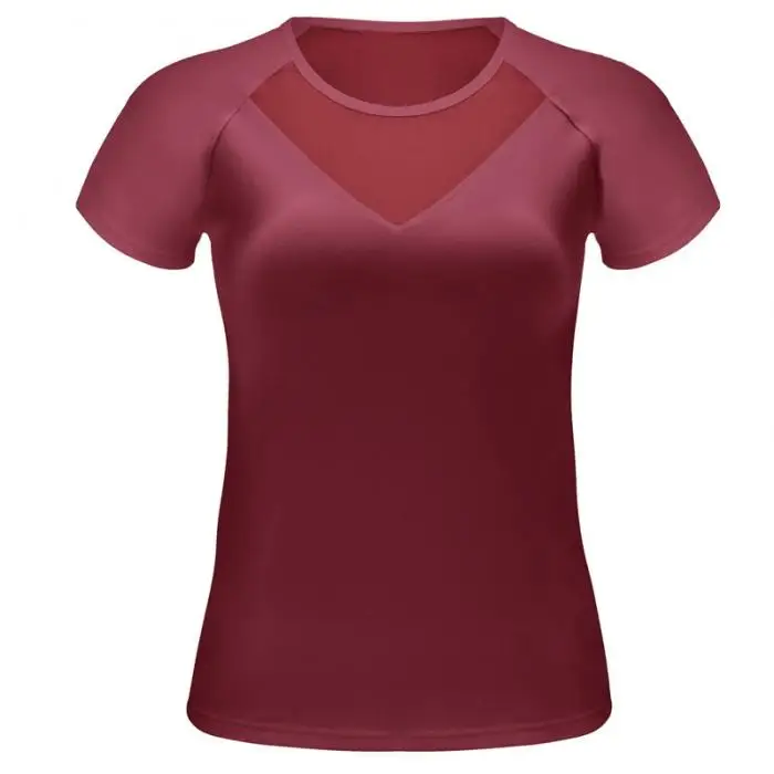 Новые женские топы, одноцветные, короткие рукава, быстросохнущая эластичная футболка для занятий спортом, йогой, BF88