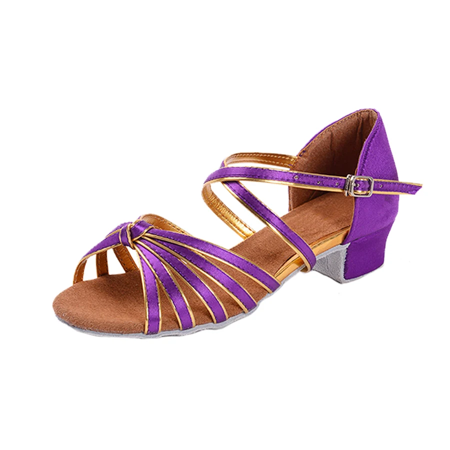 New arrival purple Low heel comfortable new ballroom Latin dance shoes