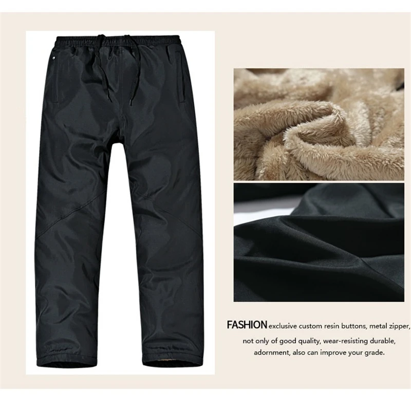 Winter Pants Men Joggers Warm Trousers 