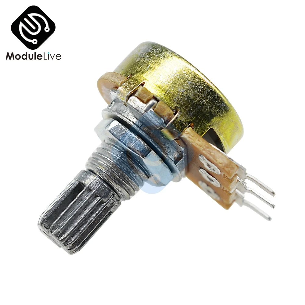 B1K B2K B10K B20K B50K B250K B1M 20mm 6Pins Single-Stereo-Potentiometer Resistor Poti Potentiometer Mit Welle Split for WH148