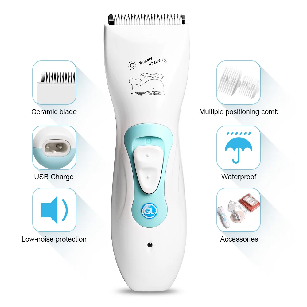 USB Rechargeable Electric Hair Clipper Waterproof Powerful hair Trimmer For font b Baby b font Infant