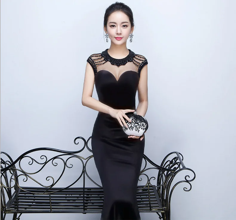 Ladies Dress Tunic Robe Femme Vestidos 2017 Party Dress Trumpet Mermaid Bodycon Bohemian Hollow Out Women Summer Long Dress (3)