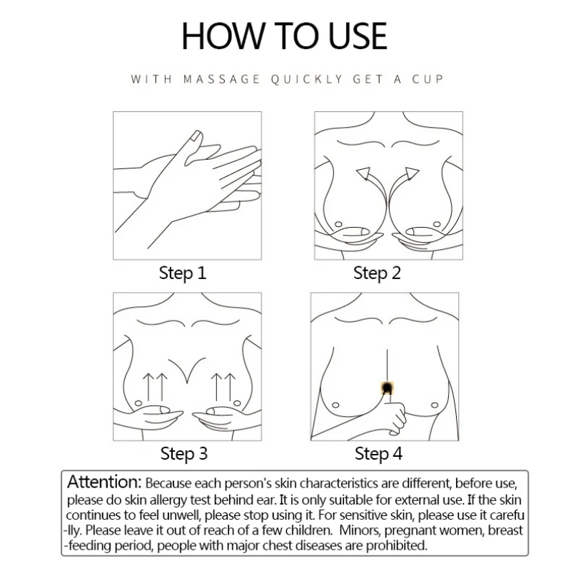 Effective Breast Enlargement Cream+Gel Set Elasticity Breast Enhancer Increase Tightness Big Bust Breast Care