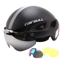 High Quality IN-MOLD Bike Bicycle Helmet Magnetic Goggles Road Mountain MTB Helmet With Glasses Cycling Helmet Casco Ciclismo