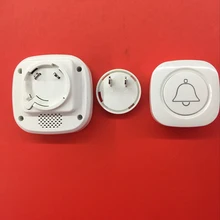 808 Белый беспроводной дверной звонок Водонепроницаемый 300 м Диапазон дверной звонок низкий 1 открытый