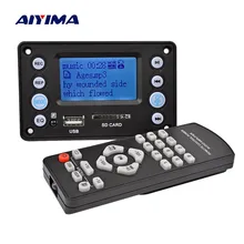 AIYIMA 5 в LCD MP3 декодер плата Bluetooth 4,2 аудио приемник APE FLAC WMA WAV декодирование Поддержка записи радио лирика дисплей