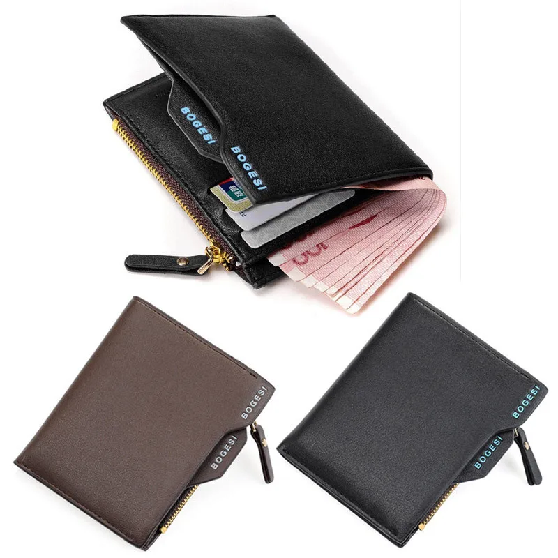 

Mens Faux Leather ID credit Card holder Clutch Bifold Coin Purse Wallet wallet men wallets easy to carry Small and stylish 0808