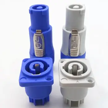 

6pcs Aviation Plug Amplifier Audio Three Core Power Plug Socket Set Electrical Equipment Supplies 20A