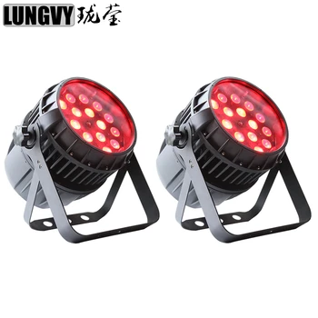 

Free Shipping 2pcs/lot Waterproof 18*12W RGBW 4in1 LED Par With Zoom Effect DMX Par Can Dj Lighting For Party Concert