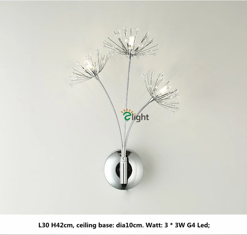 Подвесной светильник в скандинавском стиле из металла с изображением одуванчика и хрома, подвесной светильник для помещений G4, подвесной светильник, современный светильник с блеском