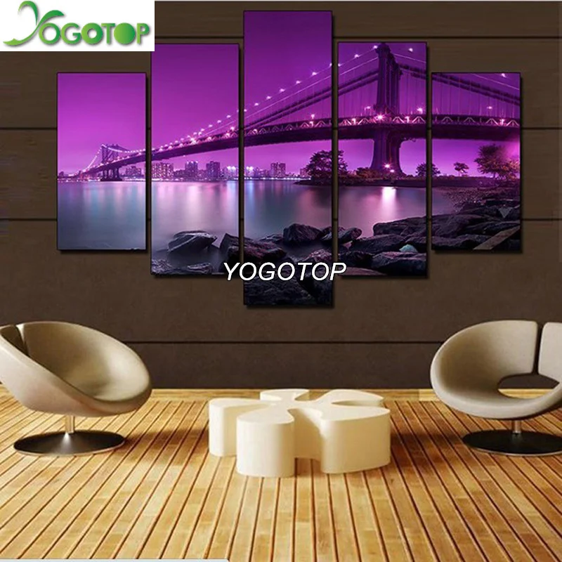 

Diamond Embroidery Diy Diamond Painting Cross Stitch Kits Needlework Full Diamond Mosaic Home Decoration scenery 5pcs/set VS374