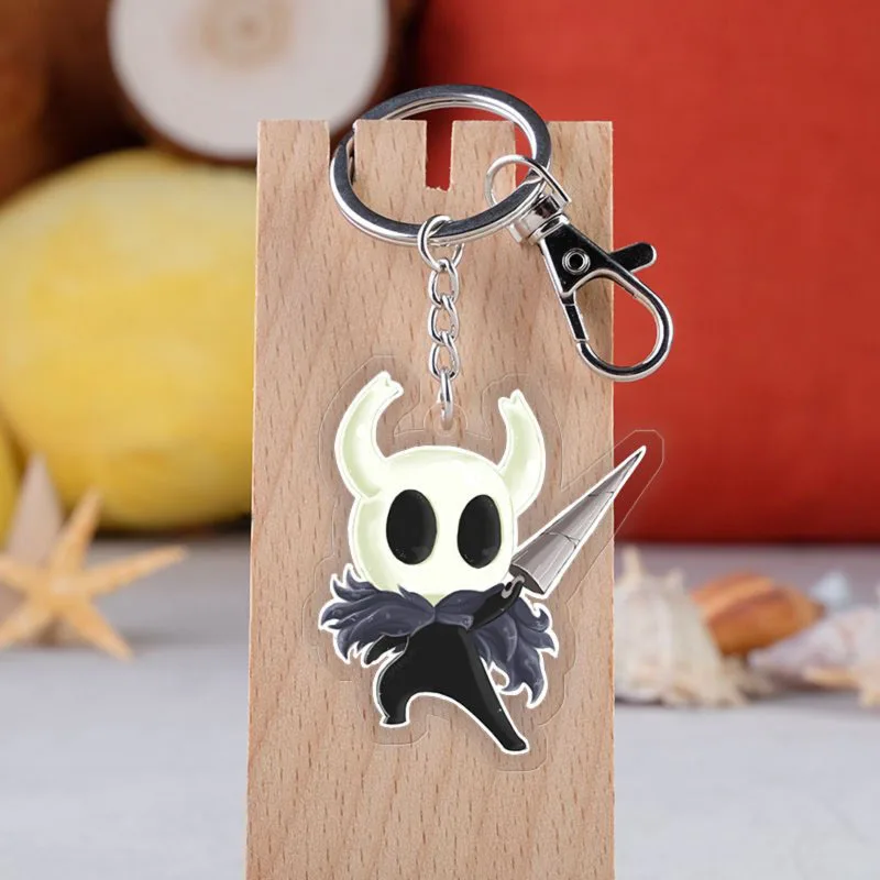 

Game Hollow Knight Acrylic Keychain Men Figure Pendant Key Ring