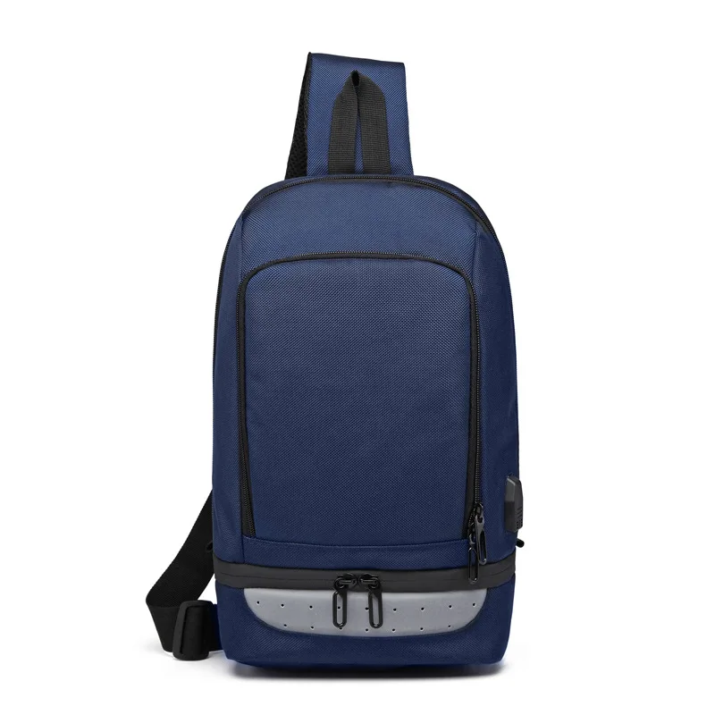 OZUKO новые анти-вор сумки через плечо повседневные мужские нагрудные сумки для короткой поездки мужские мессенджеры сумка водонепроницаемый слинг сумка на плечо Mochila - Цвет: Темно-синий